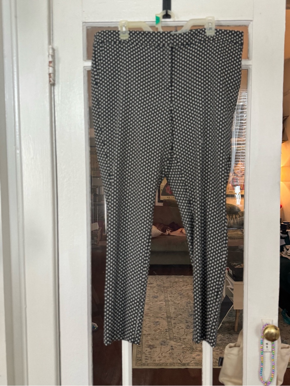 Bar III-Black and White Polka Dot Pants